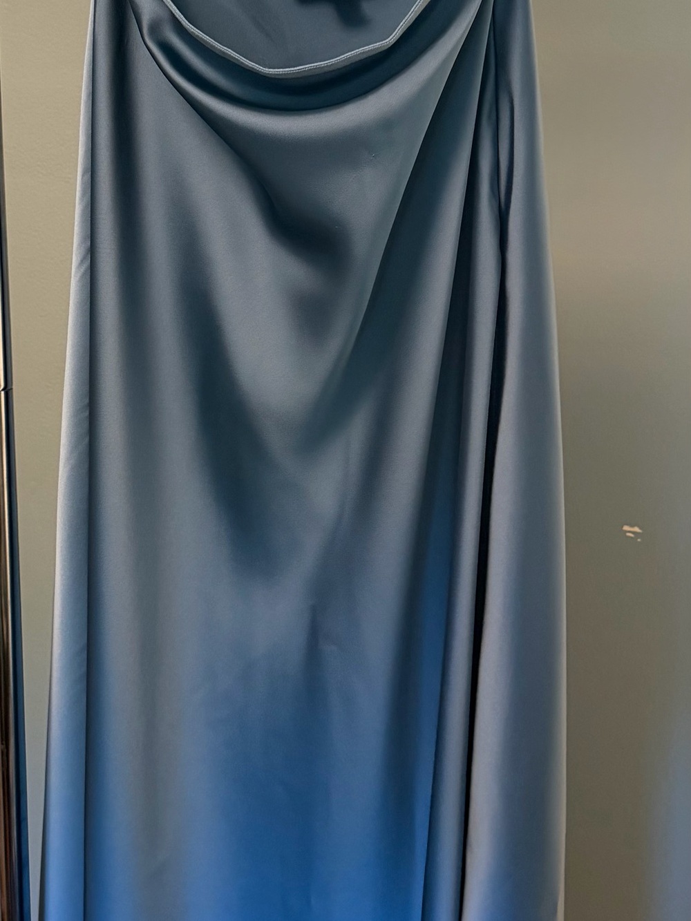 Magaschoni Draped Maxi Skirt in Slate Blue